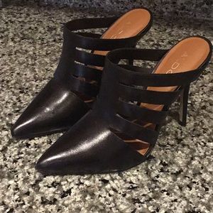 Aldo Black Mule Heels